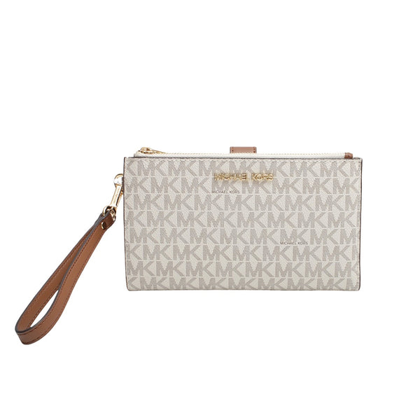 マイケルコース MICHAEL KORS JET SET TRAVEL DOUBLE ZIP WRISTLET 二つ折り財布 35F8GTVW0B-VANILLA MK レディース バニラ